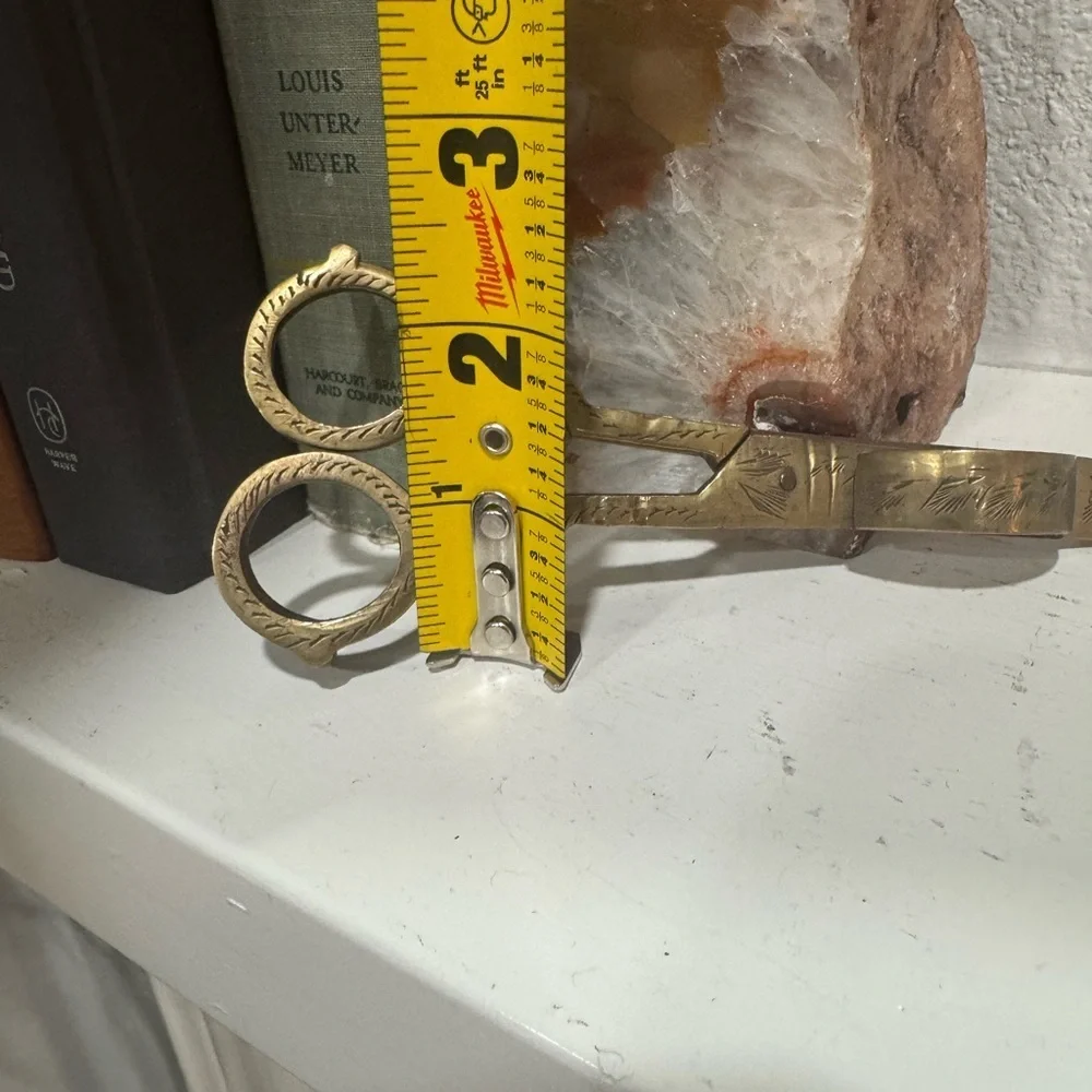 Vintage‎ Antique brass Decorative wick Scissors candle snuffer